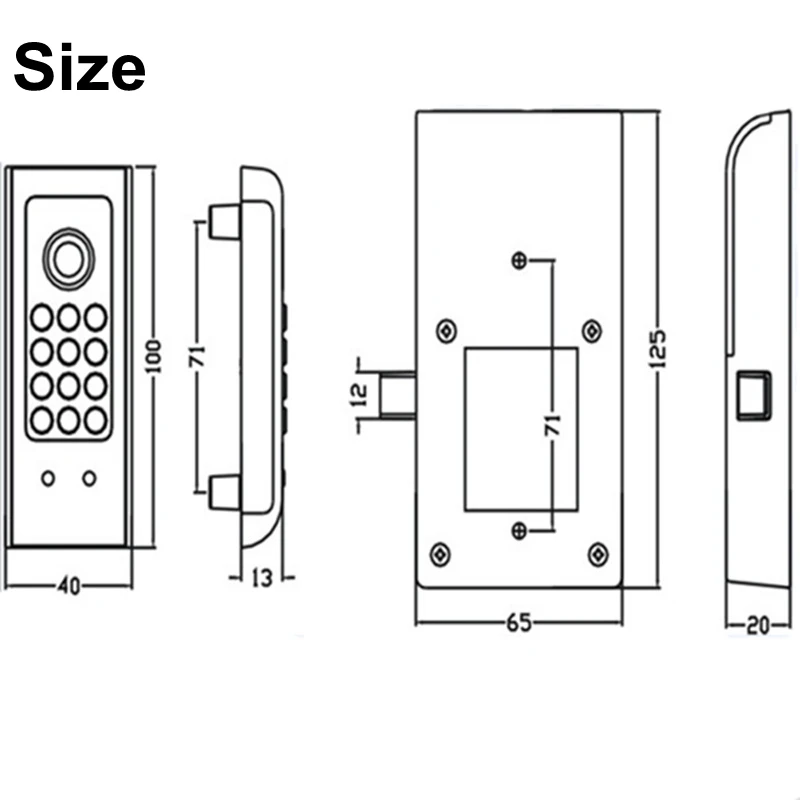 Security Alarm Wood Door Stainless Steel Password Door Lock Electronic Password Cabinet Smart Lock Locker Hotel Lock File Lock