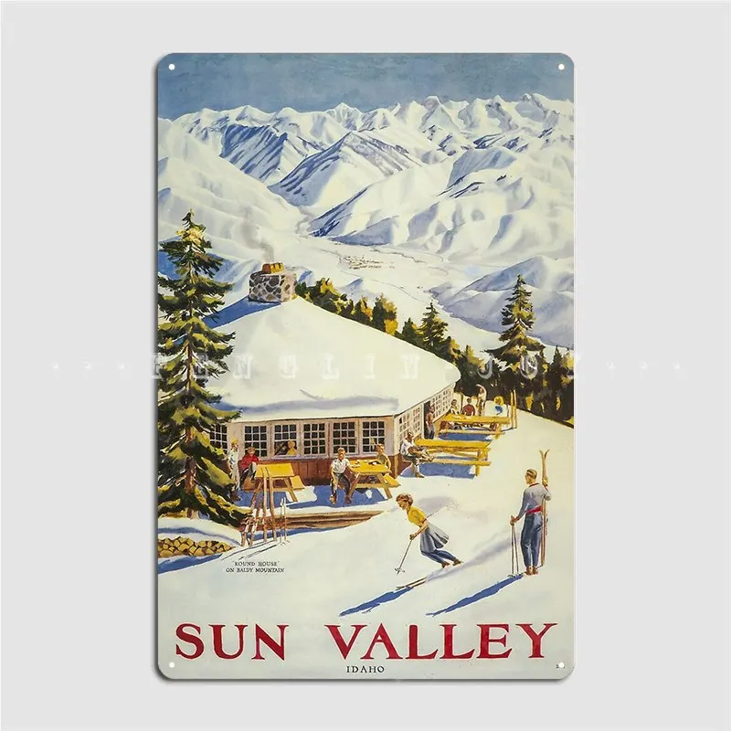 Sun Valley Ski Metal Sign Cinema Kitchen Club Bar Printing Plaques Tin Sign Poster