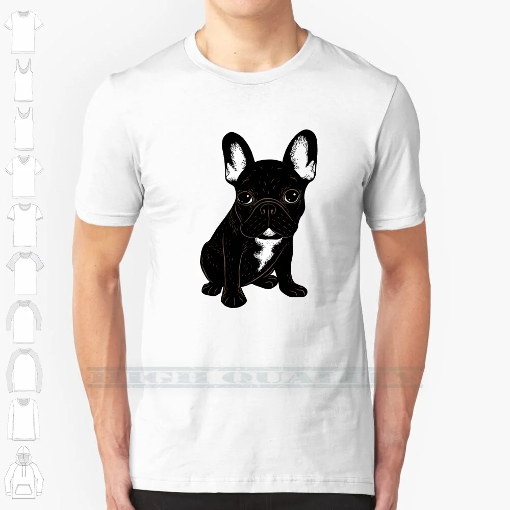 Brindle French Bulldog 100% Cotton T Shirt Frenchie French Bulldog Brindle Animal Pet Puppy Black Cute Adorable Sweet Pop Art