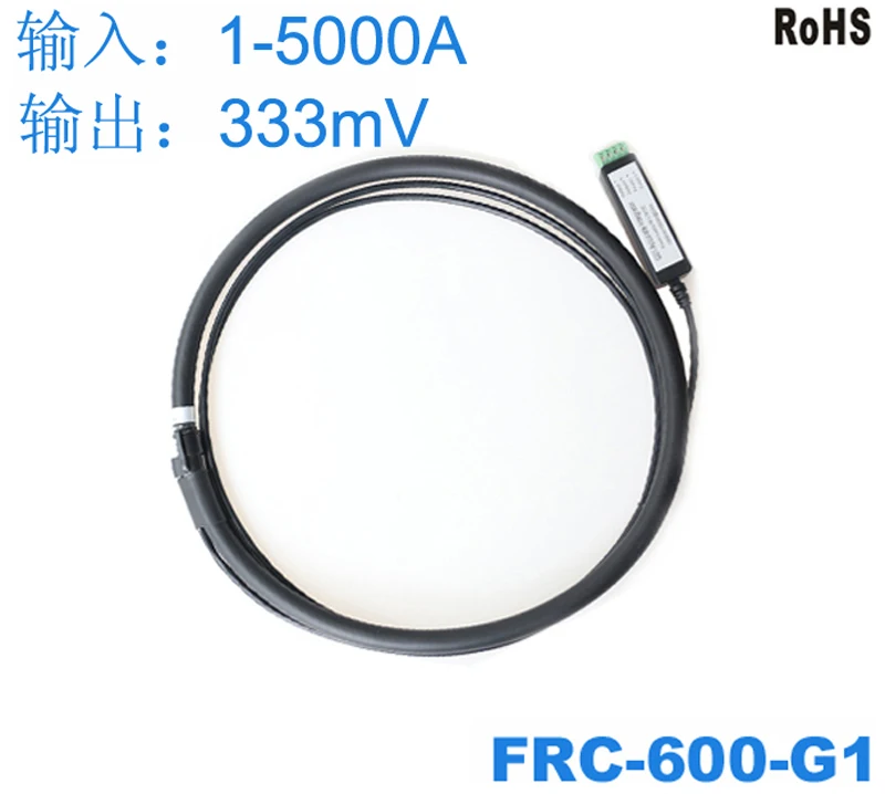 Input 5000A FRC-600-G1 flexible rogowski coil with G1 integrator output 333mV split core CT