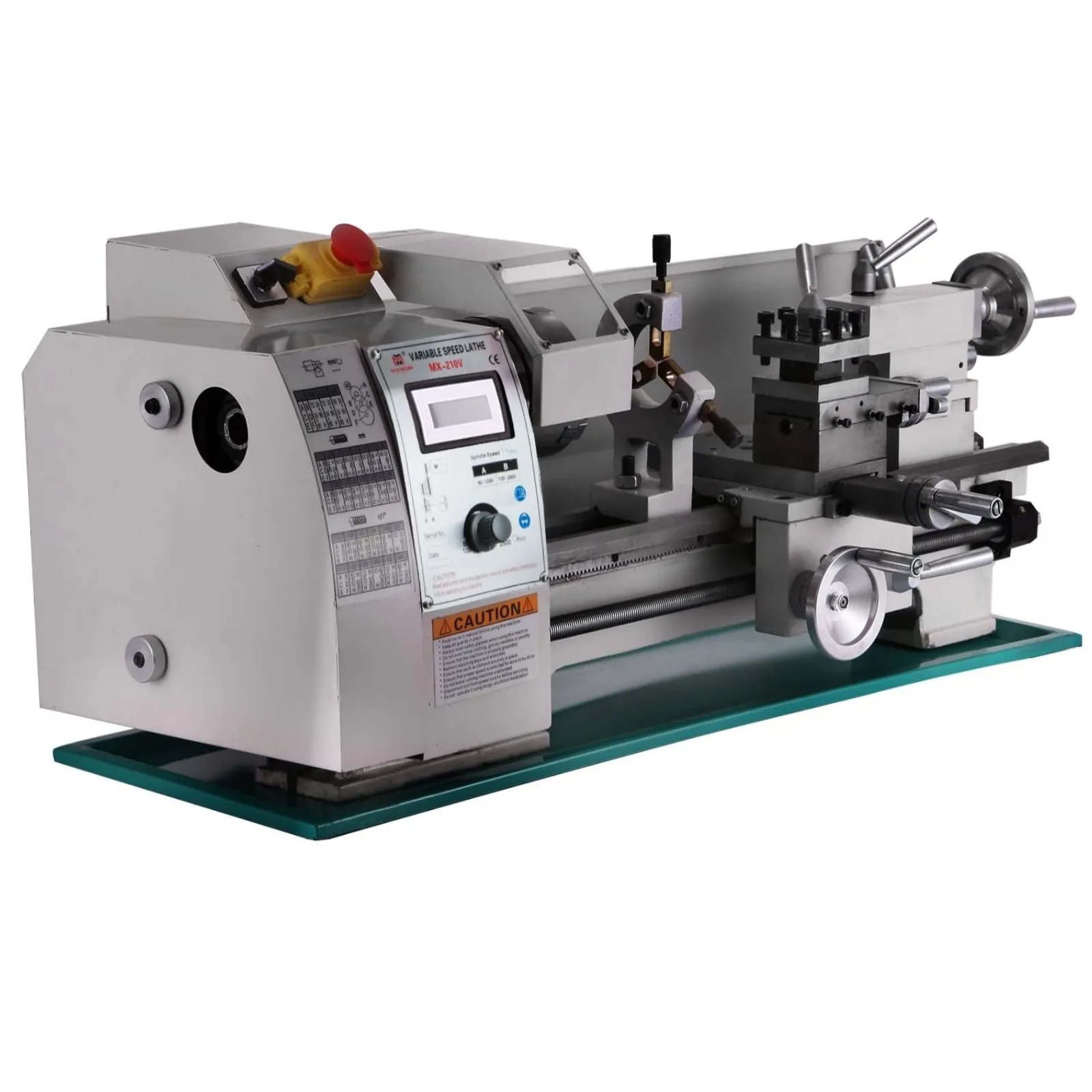 Variable-Speed Lathe MX-210V WM-210V Metal Lathe With Metal Gears And Center frame 220V