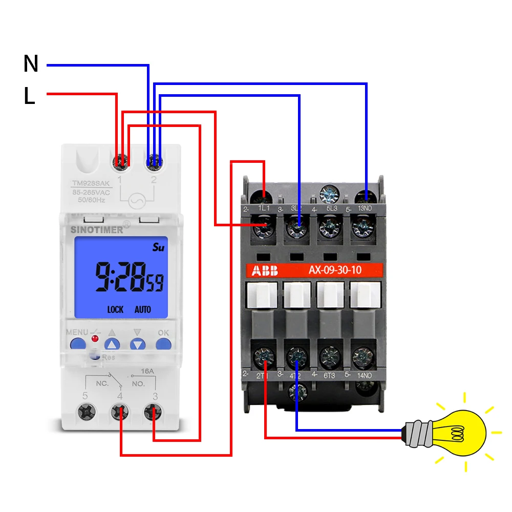 1 Second to 168 Hours Programmable Electronic Time Clock 16A 30A 110V 220V Big LCD Backlight Display Timer with Lock Function