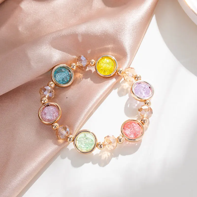 Popcorn Bead Sweet Bracelet For Children Women Cute Cloud Flower Pendant Bracelets Kids Girls Charm Wish Bracelet Wholesale