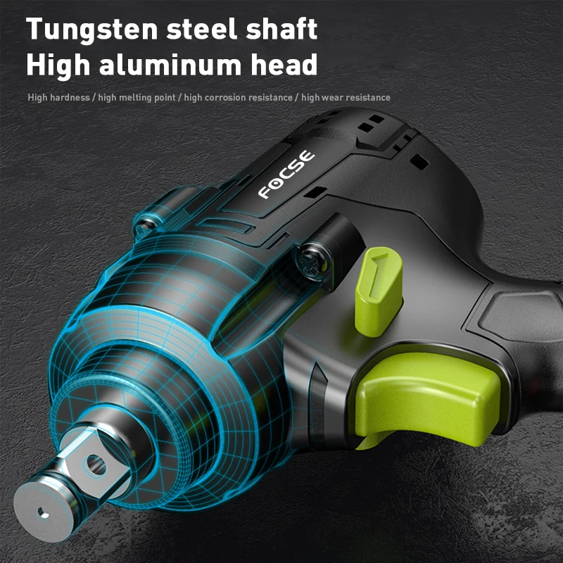 Cordless Brushless Electric Wrench Impact Wrench Socket Wrench Li-ion Battery Hand Drill Installation Power Tools Multifunction