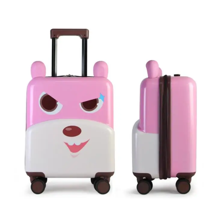 18 Inch hand luggage travel kids suitcase Children carry on Rolling luggage suitcase for travel Wheeled baggage trolley bags