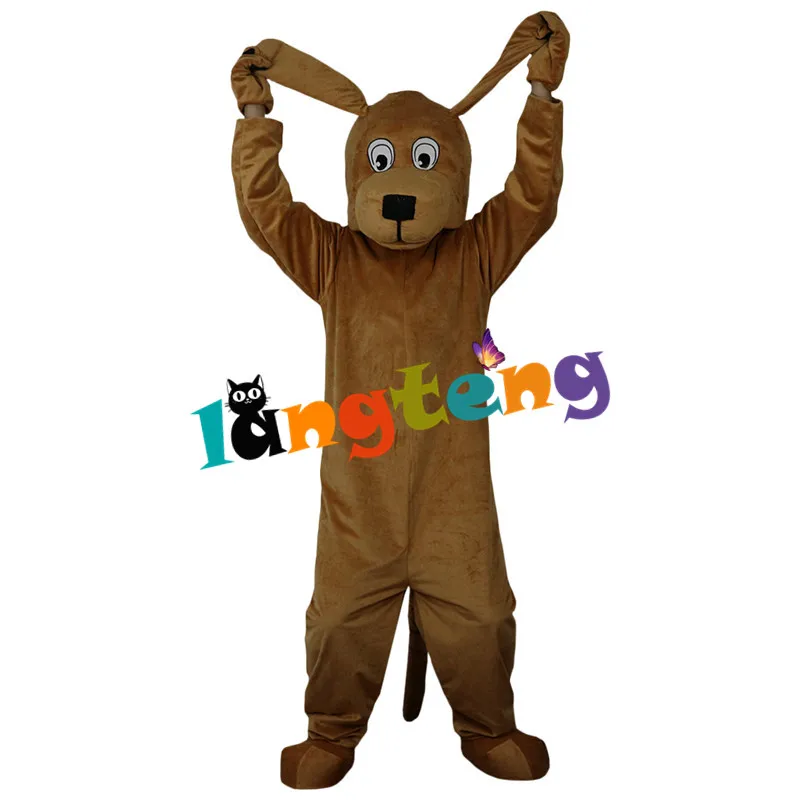 918 Brown Dog Mascot Costume Cartoon Character Outfit Marketing Planning Organize An Activity