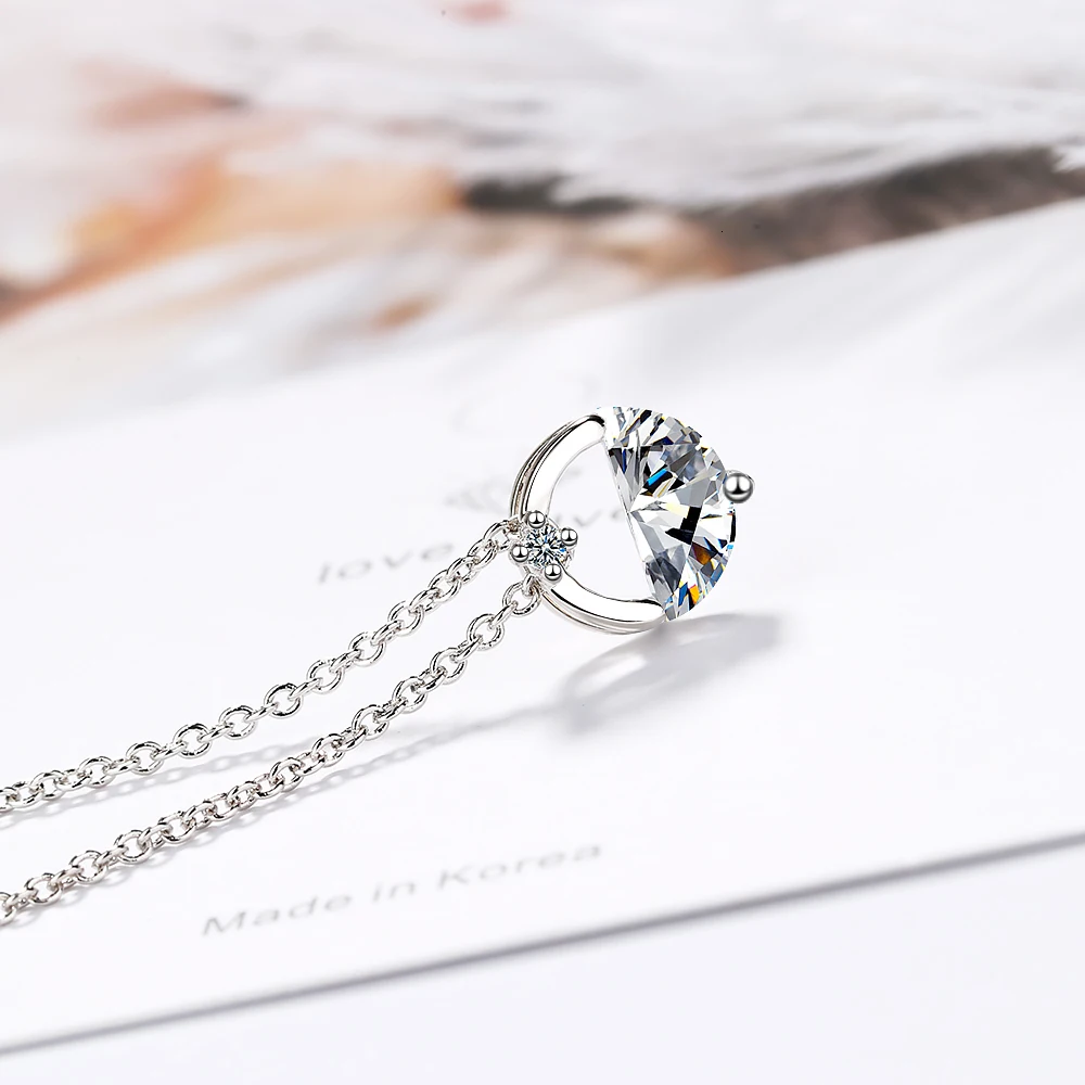 Mermaid Tears Foam Clavicle Chain Student Simple Creativity Fresh 925 Sterling Silver Temperament Female Necklace Sne310 image 3