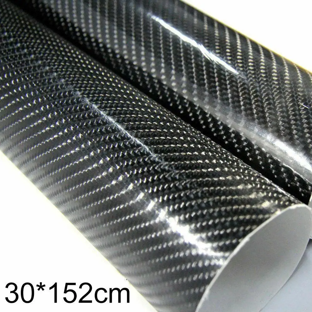 125*30cm High Glossy Carbon Fiber Wrapping Vinyl Film Motorcycle Tablet Stickers And Decals Auto Accessories Car Styling