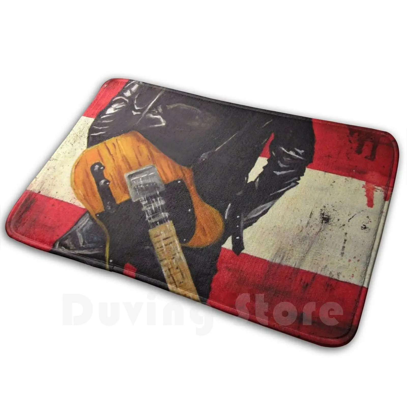 Carpet Mat Rug Cushion Soft The Guitar Telecaster Electric And Roll America Born In The Usa Usa