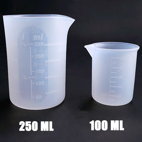 250Ml Silicone Measuring Cup Split Cup for DIY Jewelry Making Tool Epoxy Resin Cup Crystal Scale