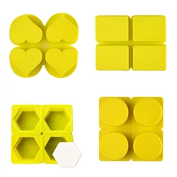 Multi Shape 4 Hole Mirror Silicone Soap Mold for DIY Handmade Aromatherapy Candle Soap Handicrafts Soap Hand Gift Making Fondant