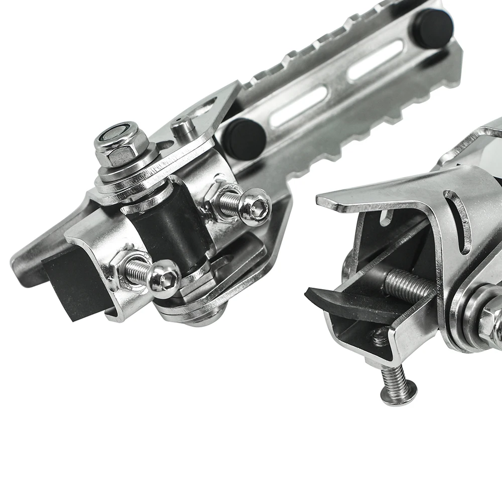 Motorcycle Highway Front Foot Pegs Folding Footrests Clamps 22-25mm Footpeg For Honda CRF1100L CRF1000L ADV CB500X CB400X CB500F