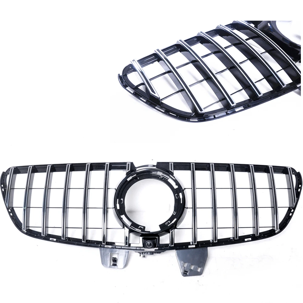 

Front Grille Grill For Mercedes Benz V Class W447 2020-2023 V250 V260 GT Style Silver/Black Car Upper Bumper Hood Mesh Grid Kit