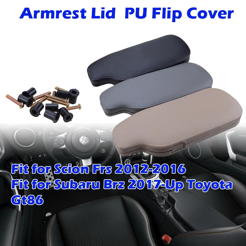 

Car Center Armrest Lid Artificial Cup Holder PU Flip Cover Fit For LHD Subaru BRZ (ZC6) 2017 Scion FRS 2012 ~ 2016 Toyota Gt86