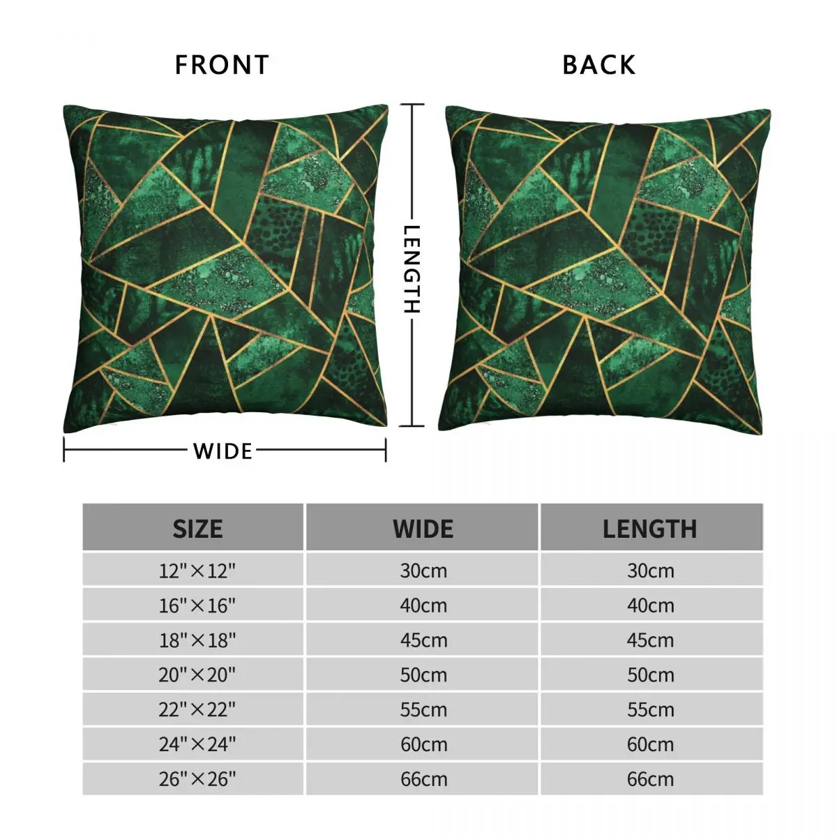 Deep Emerald Pillowcase Polyester Linen Velvet Creative Zip Decorative Pillow Case Room Cushion Cover 18