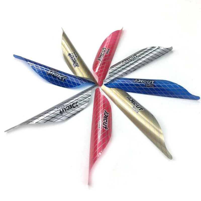 Archery Spin Vanes 2 inch 1.75 inch 1.56 inch Spiral Feather RW  With sticker Tape Rotating Fletching DIY Arrows