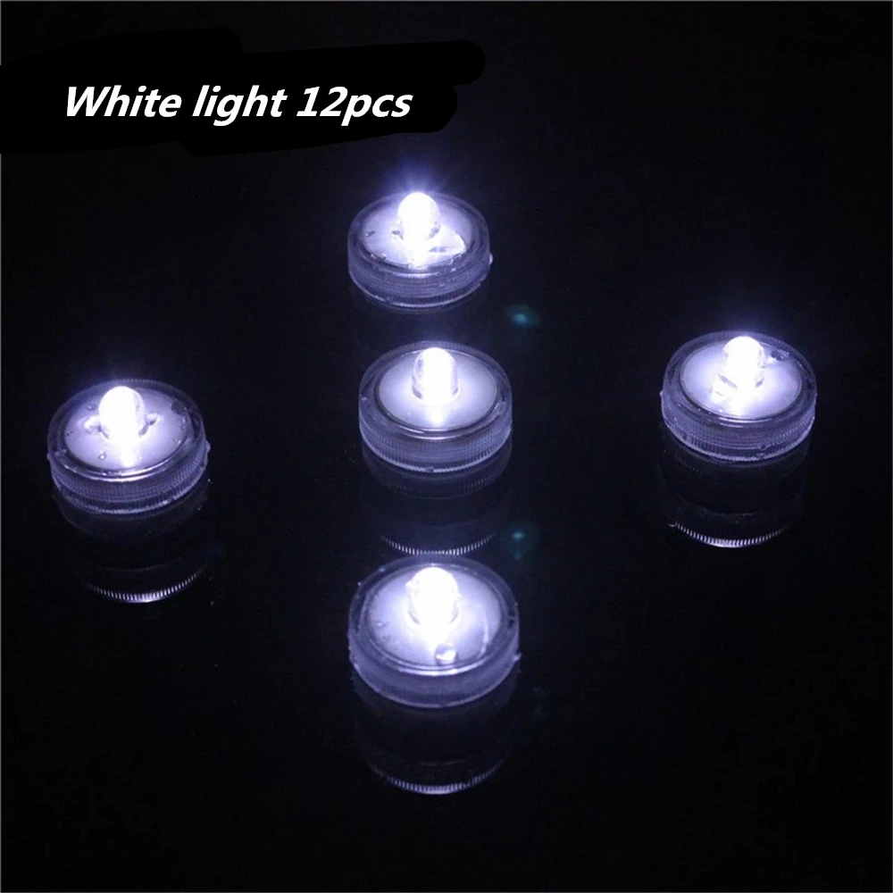 12 pz nuovo LED impermeabile candela luce serbatoio di pesce luce caffè bar candela festa banchetto di nozze candela elettronica impermeabile