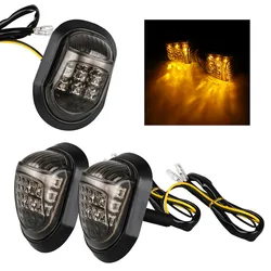 1pcs 12V 9 LED Amber Motorcycle Flush Mount Turn Signals Indicators Blinker Light Waterproof Motorcycle Blinker Scooters