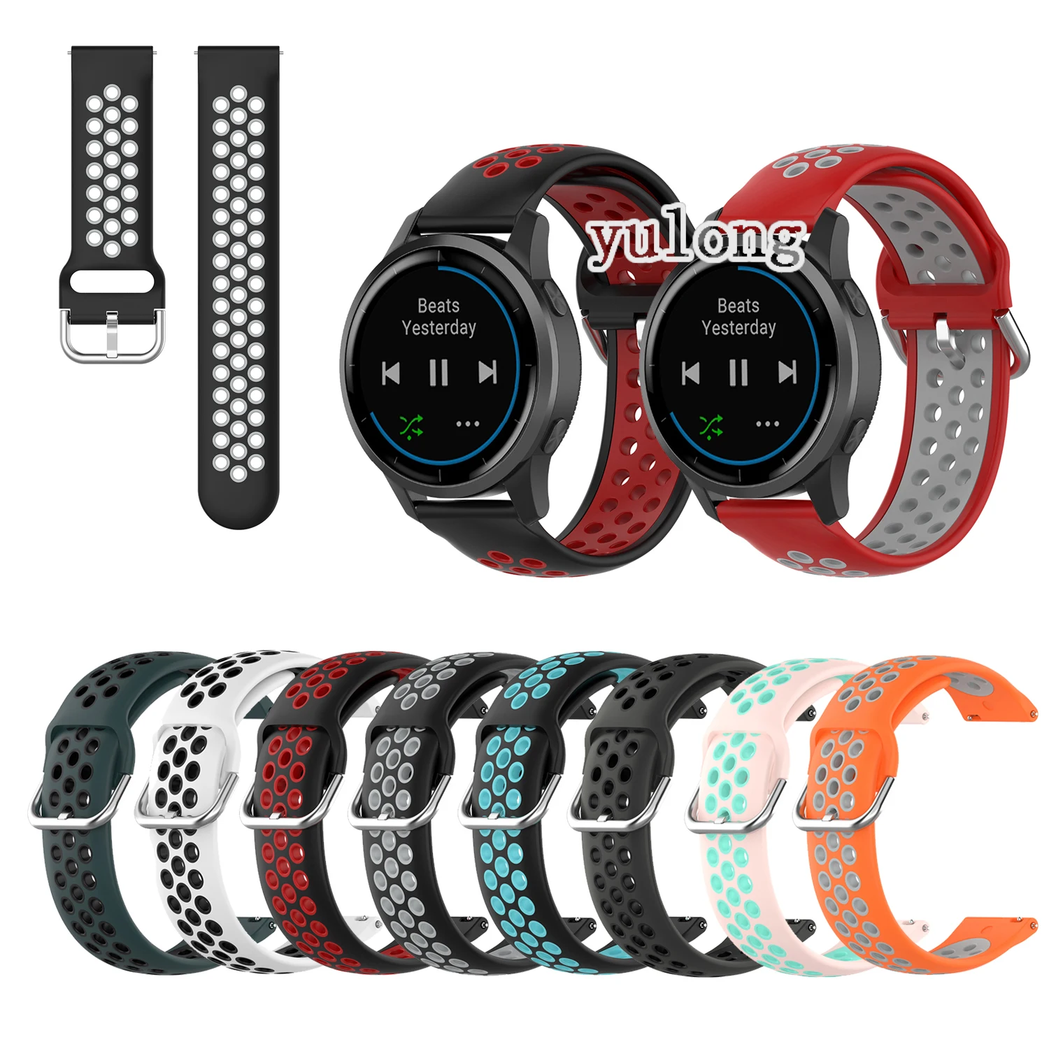 

Ремешок силиконовый для смарт-часов Garmin Active vivoactive4, 22 мм