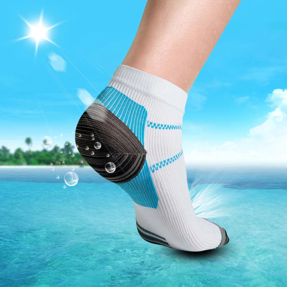 USHINE New Miracle Foot Compression Socks Anti-fatigue Plantar Fasciitis Heel Spurs Pain Sock Men Women Sports Socks Hot Sale