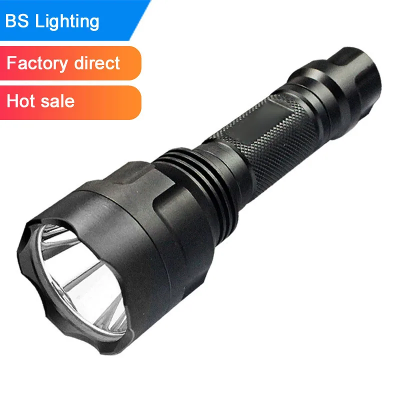 Hot Sale Ultra Bright Tactical Flashlight Rechargeable R2 Portable LED Torch Outdoor Cycling Lamp Waterproof 3 Lighting Modes