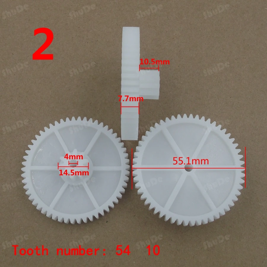 RS380 RS550 motor  gear box plastic gear for electric motor plastic gears for toys 2pcs