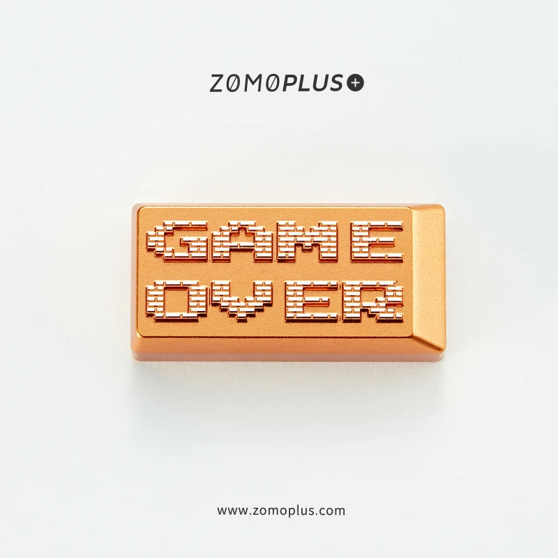 ZOMO PLUS  GAME OVER ALUMINUM ARTISAN KEYCAP MECHANNICAL KEYCAP BACKSPACE KEY