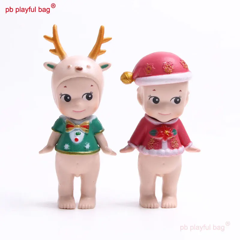 PB Playful Bag Cute Angel Doll Mini Body Christmas Elk Party Cartoon Cake Decoration is the Best Gift for Friends HG142