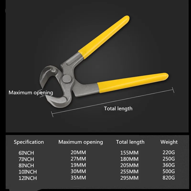 Vanadium Cutting Pliers Chrome Steel Fixer Pincers Multitool Nippers Walnut Electric Wire Clamp Pull Shoes Incision Nail Clipper