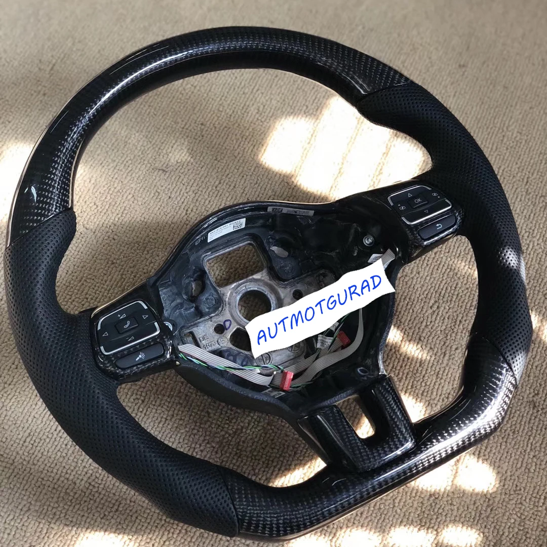 Alcantarar Carbon Fiber Steering Wheel Fit For Volkswagen Golf 6 GTI MK6 / Polo GTI / Scirocco R (no button no airbag no paddle)