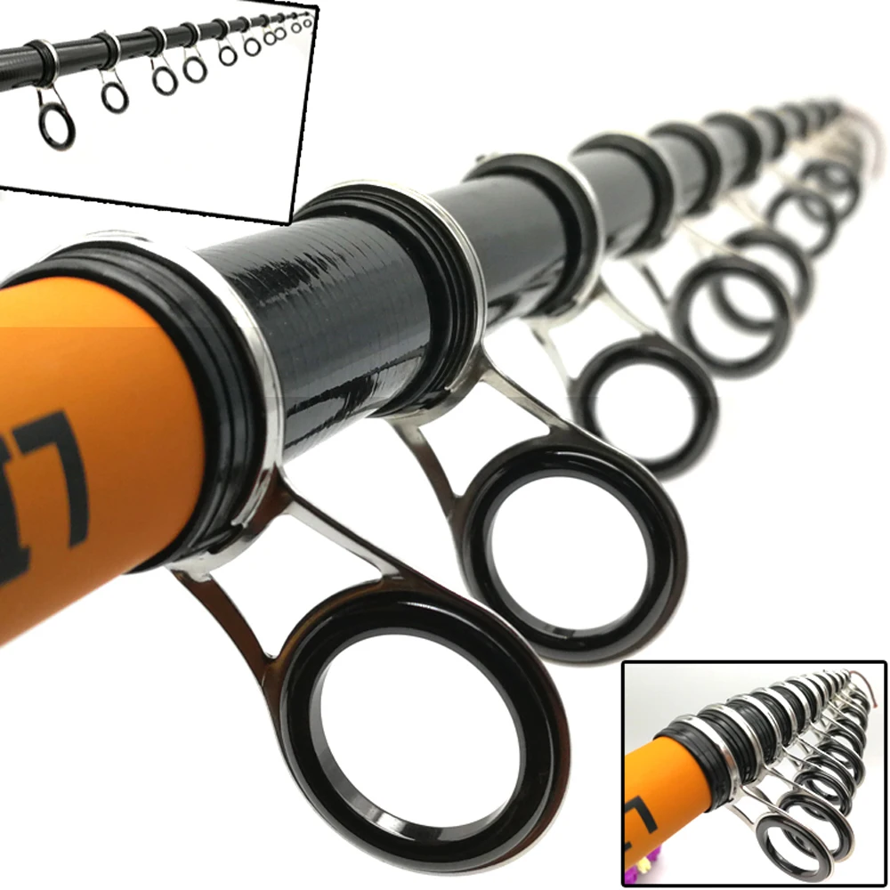 8 Stück 5-10 # Angelruten-Führungsring-Set, universelles Reparatur-DIY-Kit für Meeres- und Felsenangeln, verschiedene Größen, Spitzenring 7-15 mm Durchmesser – Detail 4