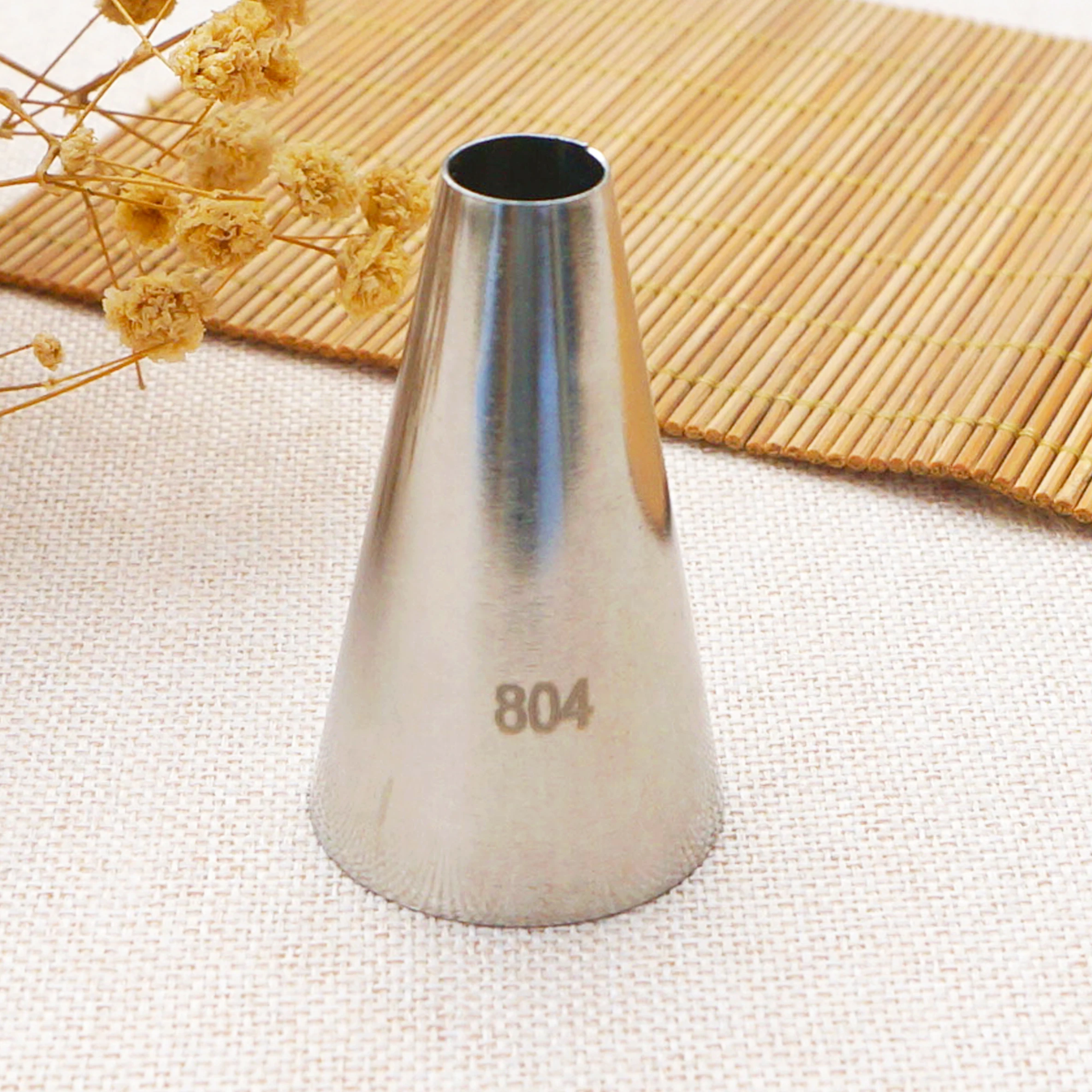 #804 Round Piping Nozzles Pastry Tips Cake Cream Decorating l Stainless Steel Cupcake Cookie Icing Tips Large Size