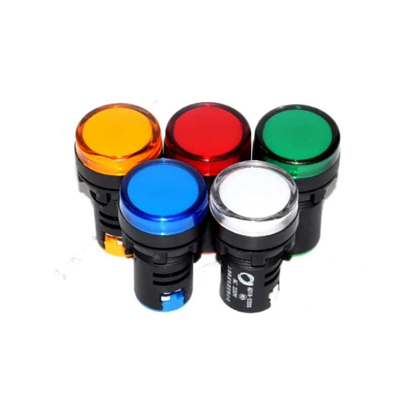 1PCS Power Indicator AD16-22D/S LED Signal Lamp 22mm 12V 24V 220V 380V AC And DC Universal AD16-22DS Red Green Blue Yellow White