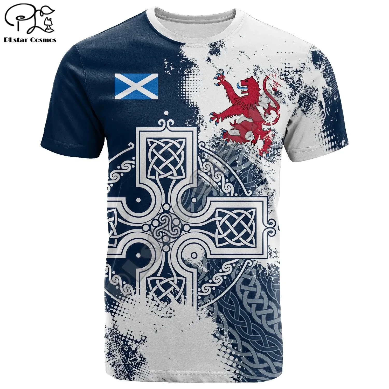 PLstar Cosmos Fashion Scotland Symbol 3D Print Summer Men/Women T-Shirts Flag Short-Sleeve Tee Hip Hop Casual Streetwear S8 view 2