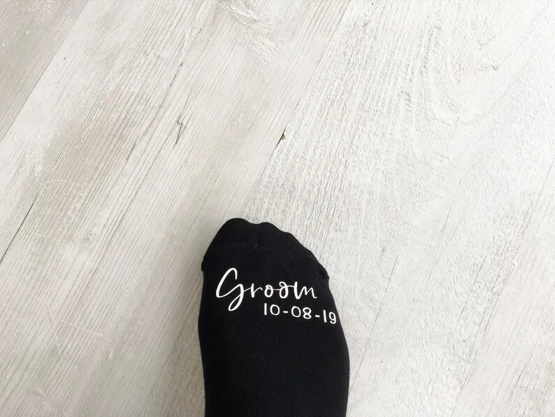 Personalised Wedding Socks Groomsman Best Man Usher Father of the Bride Groom Page Boy Wedding Gift Personalized Party Socks