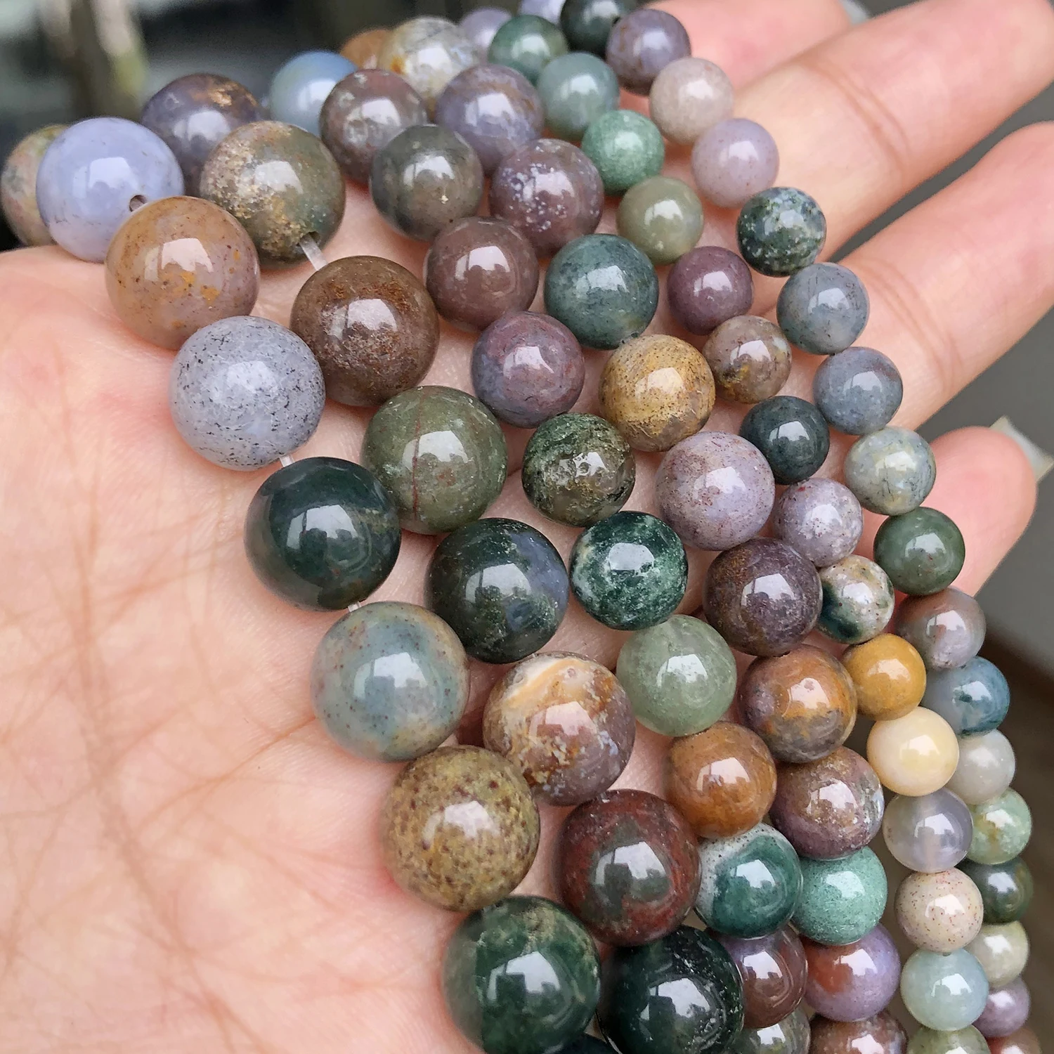Natural Stone Beads 4-12mm Lava Rose Quartz Tiger Eye Turquoise Labradorite Round Beads for Jewelry Making Diy Bracelet 15inch