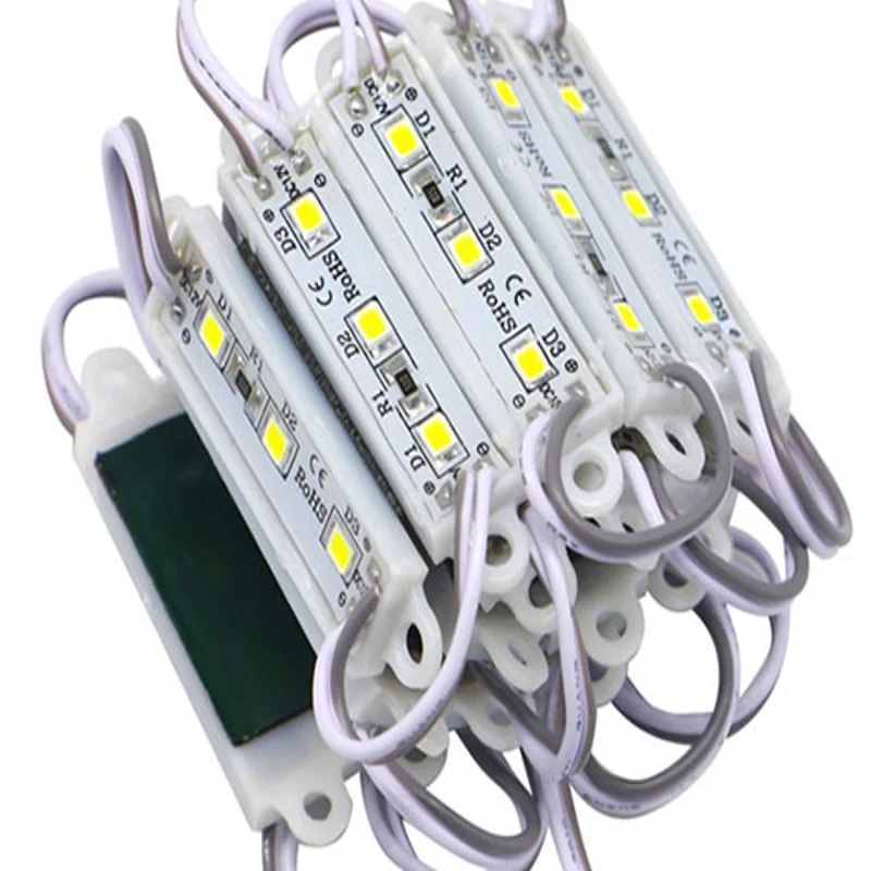 20PCS Small Size LED Module Light 2835 SMD 2 LED DC12V Waterproof IP65 Advertising Sign Backlight Storefront Modules Strip Lamps