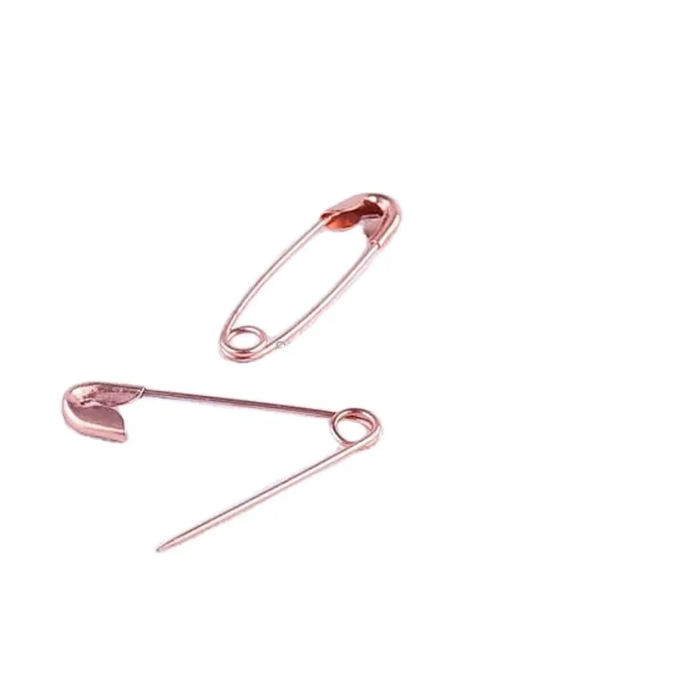 100pcs/lot 19mm Rose gold color Safety Pins charming pins label pin DIY clothing sewing tool Bag decoration Sewing Supply