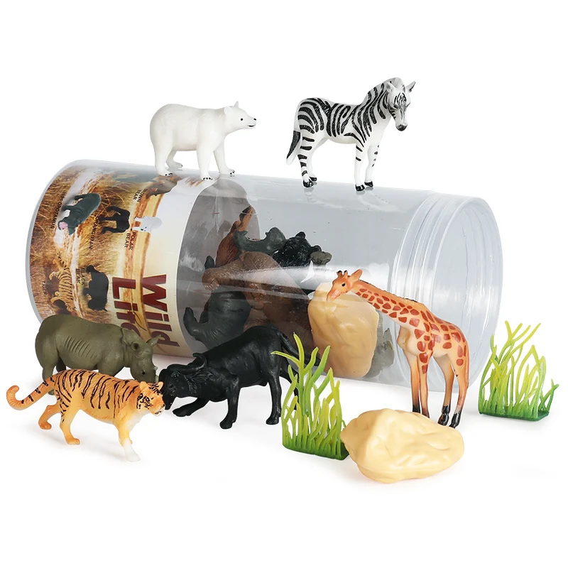 Oenux Miniature Animals Set Brinquedo Figurine Wild Sealife Farm Dinosaur Model Action Figures Zoo Cute Education Kids Toy Gift