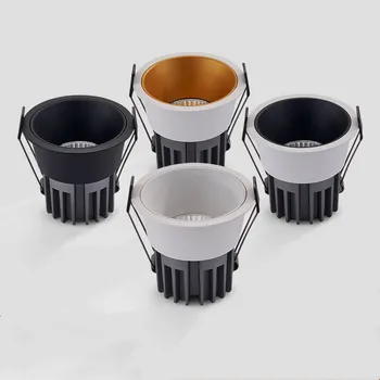 2024 nuevo estilo regulable COB chip LED Downlights 9W 12W 15W 20W LED lámpara de techo focos lámpara de fondo iluminación interior