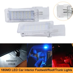 2 adet araba iç ayak bölmesi LED ışıkları Skoda Rapid Superb Seat Alhambra Ateca Golf 5 6 Jetta Passat Touareg Tiguan Scirocco