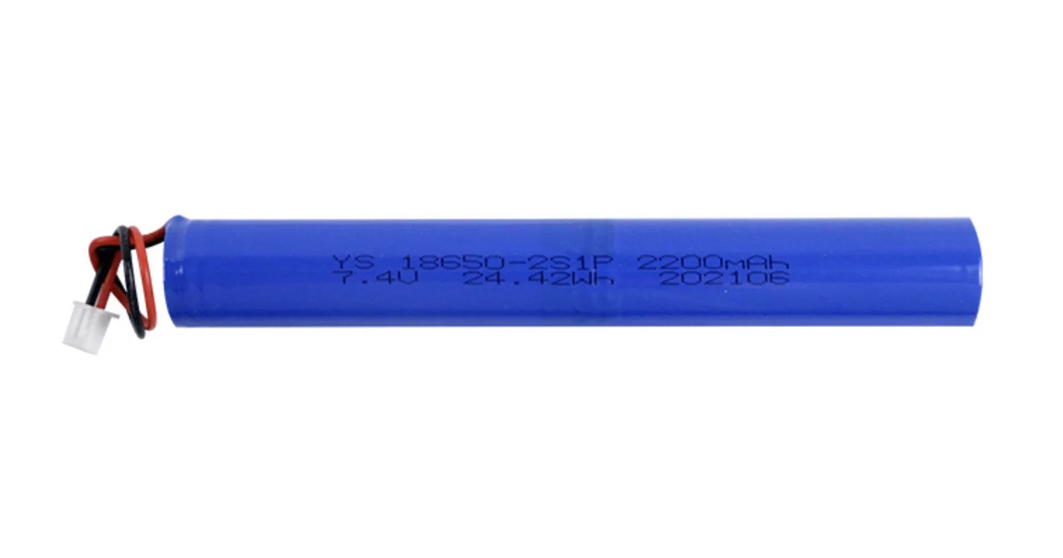 18650 akumulator litowy 2200mAh 7.4v 8.4v 9V z wtyczką 2 seria oświetlenie wędkarskie zabawka latarka LED model