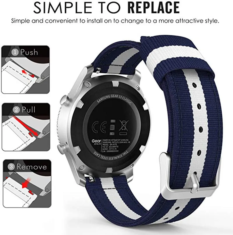 Canvas Strap For Xiaomi Huami Amazfit Neo/Bip S Lite U Smart Watch Band 20MM Wristband For Amazfit GTS 2 Mini 2E/GTR 42MM Correa