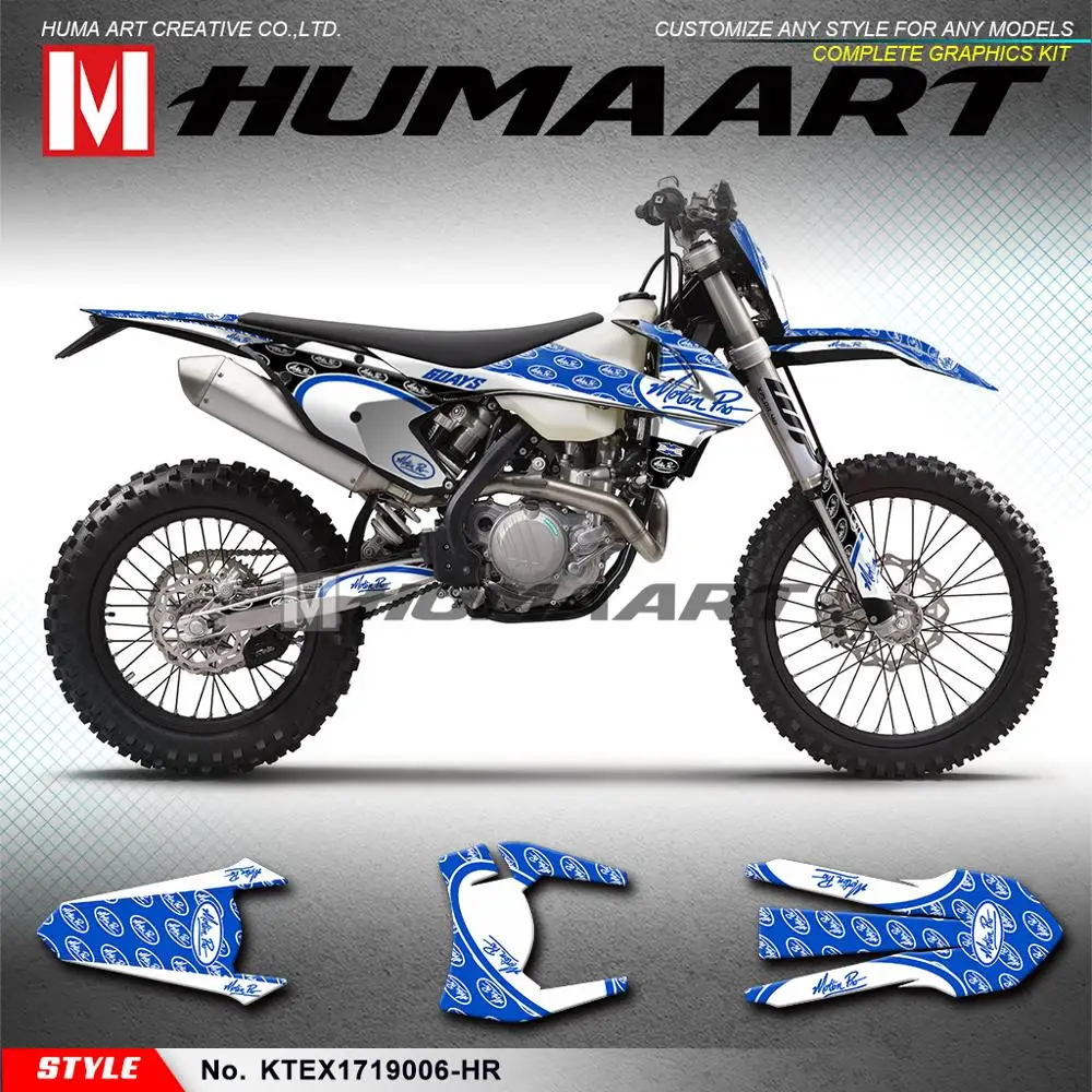 HUMAART Autocollants Motocross foulant rond Kit pour KTM 125 150 250 300 350 450 500 EXC EXC-F XCW 2017 2018 2019, KTEX1719006-HR