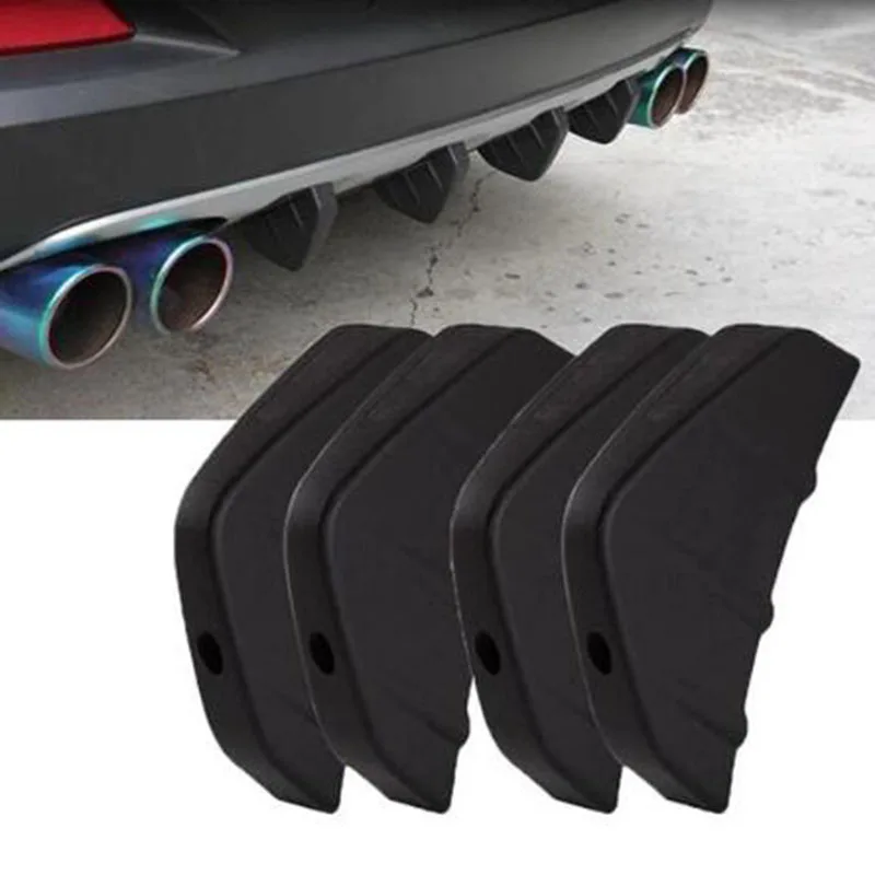 4pc Universal Car rear bumper cast shark spoiler for Volkswagen vw POLO Tiguan Passat Golf EOS Scirocco Jetta Touareg Touran