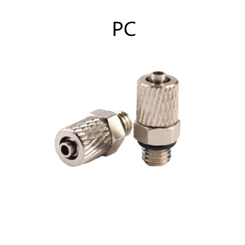 5Pcs Male Thread M3 M4 M5 M6 -Air Tube 3mm 4mm 6mm OD Mini Pneumatic Pipe Connector Screw Through Quick Fitting Fast Twist Joint