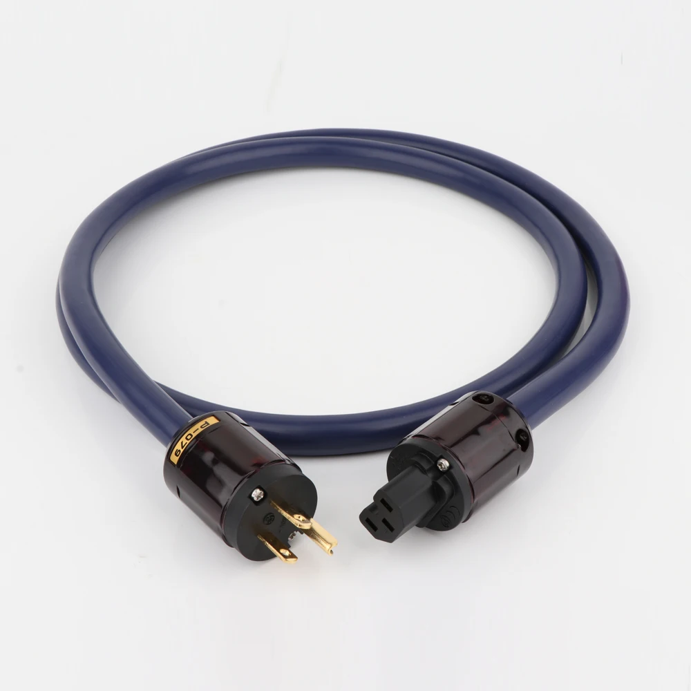 Hi-end kabel daya 4N OFC audio hifi versi US kabel daya AC kabel listrik berlapis emas US plug konektor kabel daya utama