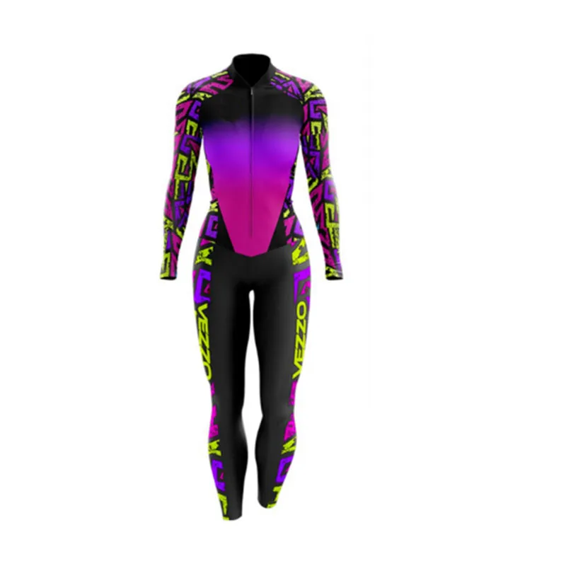 Women\'s Cycling Clothing Long Sleeve Jumpsuit Monkey Female Cyclist Outfit With Gel Summer Outdoor Sports Bike Triathlon-G