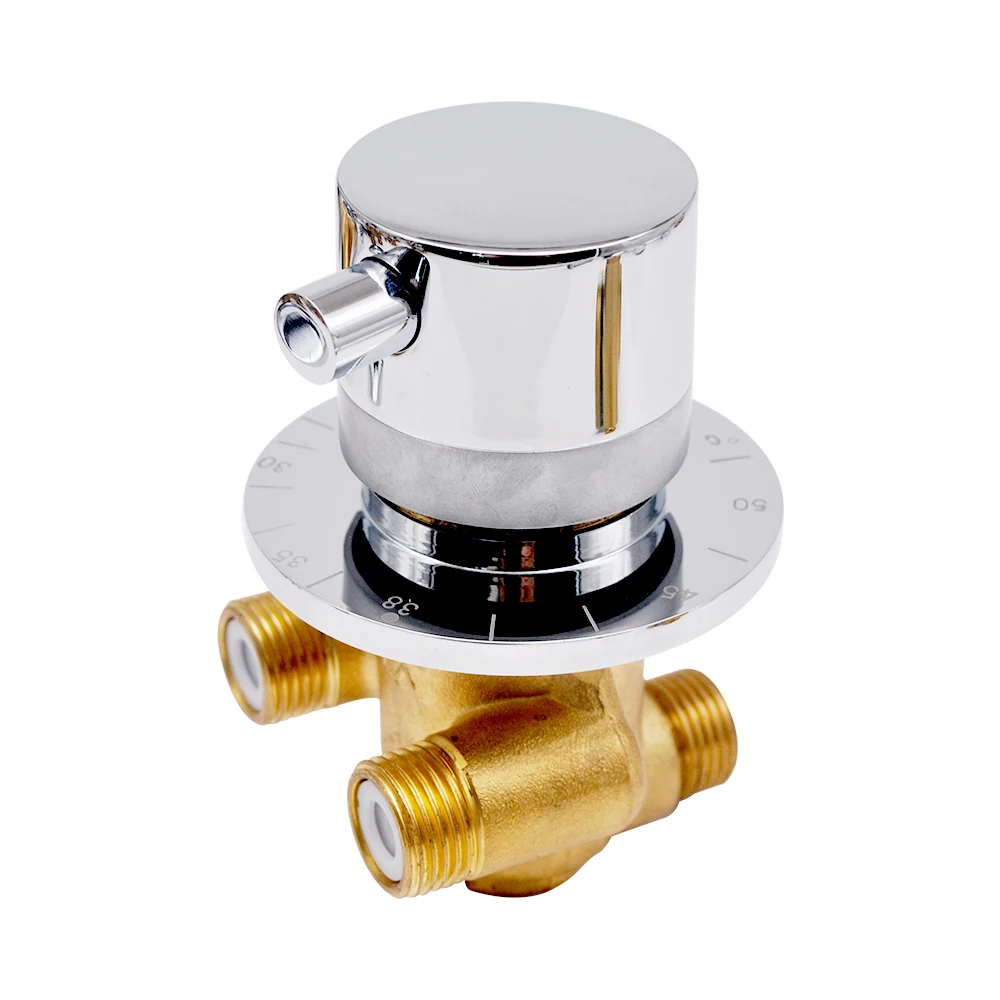 2/3/4/5 Output Diverter Brass Thermostatic Shower Faucet Split Type Thermostat Control Valve For Shower Bath Shower Colum Panel