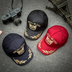 K43 New Trendy Men's Baseball Cap Golden Wheat Ear Leisure Sun Hat Outdoor Casual Embroidered Caps Black Sport Hats